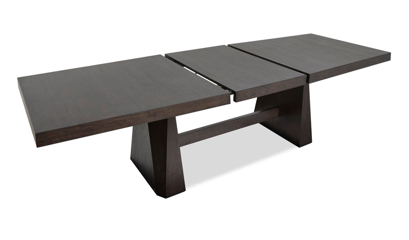 Ensemble de salle à manger Arden 7 pièces avec table, rallonge de 84 po à 108 po (L), base à tréteaux et 6 chaises - brun espresso