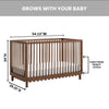 Aubrey Convertible Crib – Brown | Lit de bébé convertible Aubrey - brun