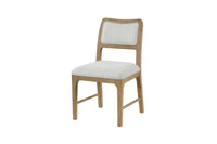 Chaise de salle à manger Austin en tissu de polyester - taupe et brun chêne naturel