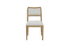 Austin Dining Chair with Polyester Fabric - Taupe/Natural Oak Brown | Chaise de salle à manger Austin en tissu de polyester - taupe et brun chêne naturel