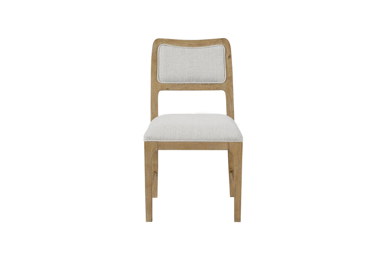 Chaise de salle à manger Austin en tissu de polyester - taupe et brun chêne naturel