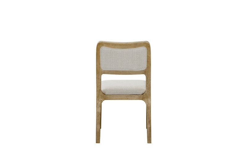 Chaise de salle à manger Austin en tissu de polyester - taupe et brun chêne naturel