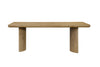 Austin Dining Table with Pedestal Base, 84"W - Natural Oak Brown | Table de salle à manger Austin de 84 po (L) avec base piédestal - brun chêne naturel