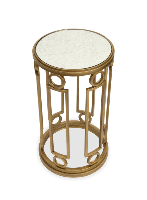 Table d’appoint Avondale de 14,5 po avec dessus en verre - laiton poli