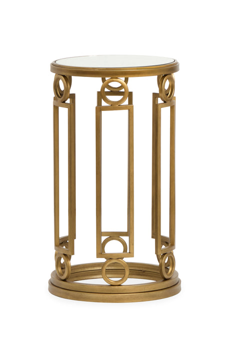 Table d’appoint Avondale de 14,5 po avec dessus en verre - laiton poli