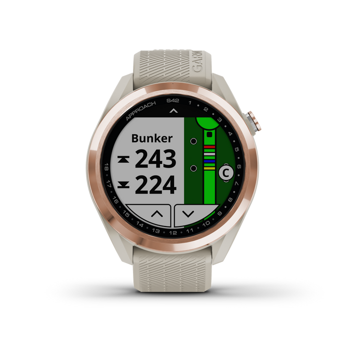 Garmin Approach® S42 Montre De Golf Gps Intelligente - Suivi De Fitness Avec Support Multi-gnss - Or Rose