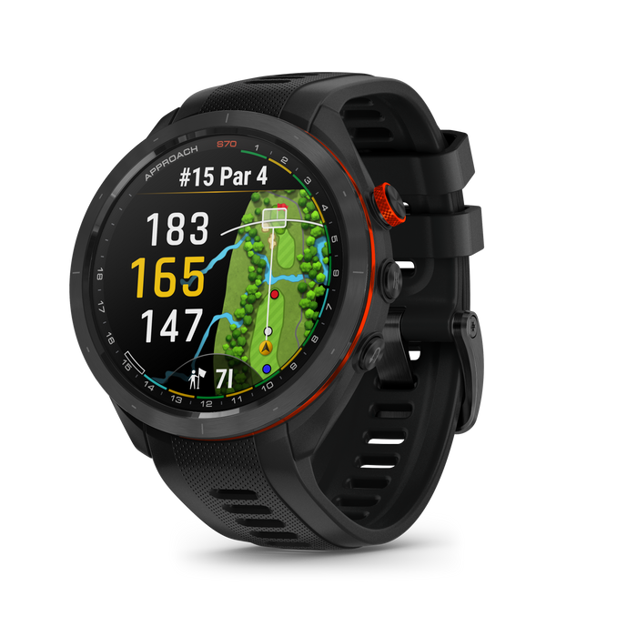 Garmin Approach® S70 Montre Gps De Golf - Suivi Sportif Et De Sante Avec Bracelet En Silicone Noir