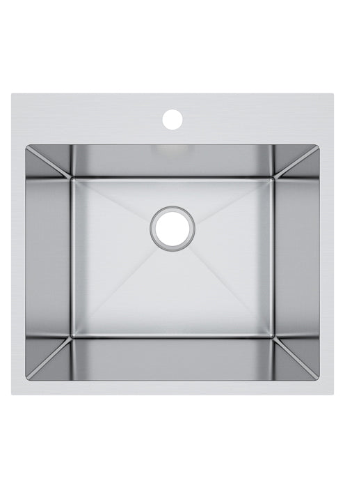 Évier de buanderie simple encastré Bristol Sinks en acier inoxydable - B1205