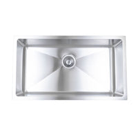 Évier de cuisine simple sous plan Bristol Sinks en acier inoxydable - B1606