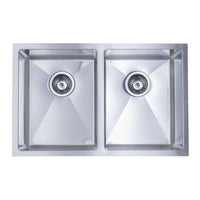 Évier de cuisine à cuve double sous plan Bristol Sinks en acier inoxydable - B1911