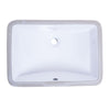 Lavabo de salle de bain rectangulaire sous plan Bristol Sinks en porcelaine vitrifiée - B606