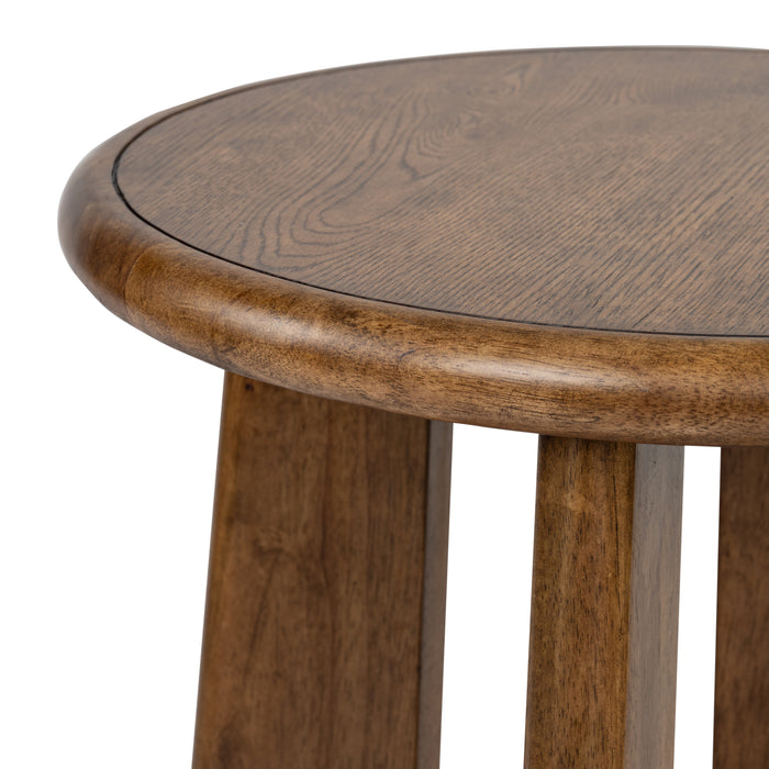 Table de bout Baltic de 24 po avec rangement - brun-fauve 