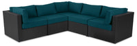 Ensemble Barbados 5 pièces pour la terrasse - bleu