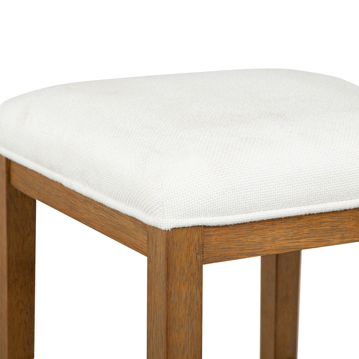 Tabouret Betton de 16 po avec pattes en bois - blé belge
