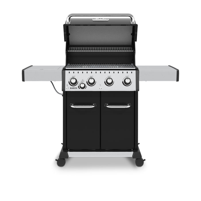 Gril à gaz naturel BaronMC 440 PRO noir de Broil King avec brûleur latéral - 875227
