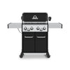 Gril à gaz naturel BaronMC 490 PRO noir de Broil King avec brûleur latéral et brûleur arrière de rôtisserie - 875247