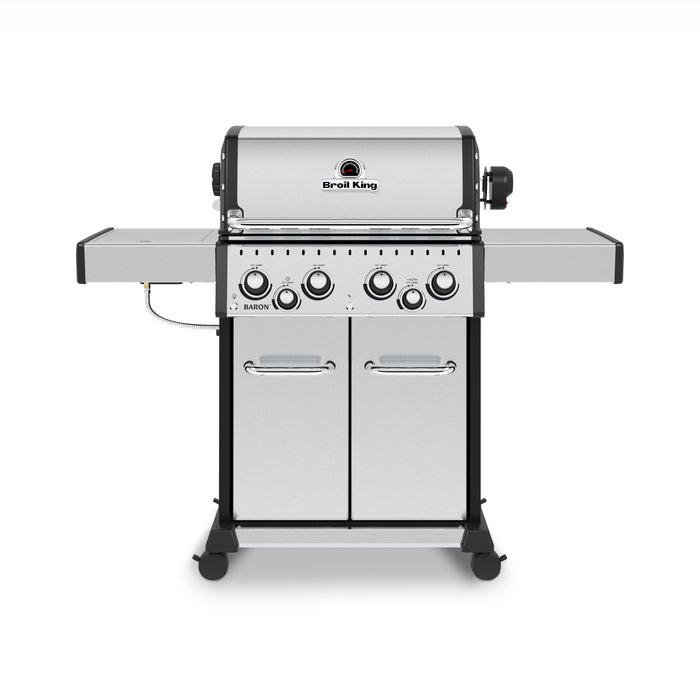 Gril à gaz naturel BaronMC S 490 PRO IR de Broil King avec brûleur latéral à infrarouge et brûleur arrière de rôtisserie - 875947