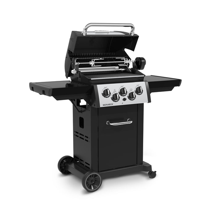 Gril à gaz naturel MonarchMC 390 de Broil King avec brûleur latéral et brûleur arrière de rôtisserie - 834287