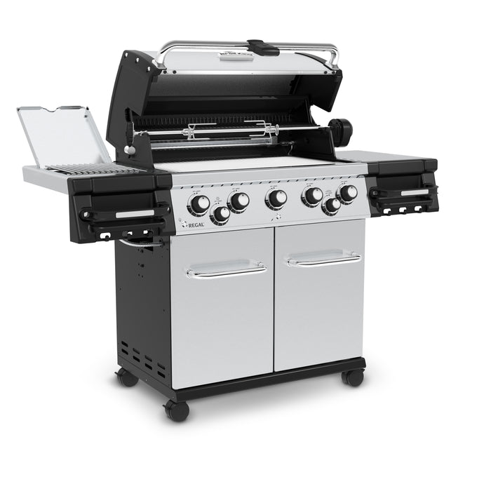Gril à gaz naturel RegalMC S 590 PRO IR de Broil King avec brûleur latéral à infrarouge et brûleur arrière de rôtisserie - 958944