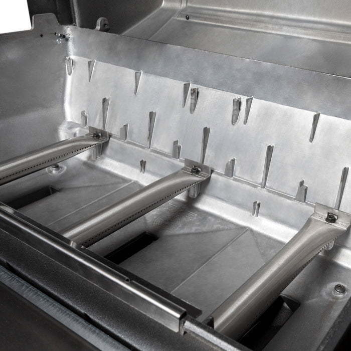 Gril à gaz propane SignetMC 390 en acier inoxydable de Broil King avec brûleur latéral et brûleur arrière de rôtisserie - 946884