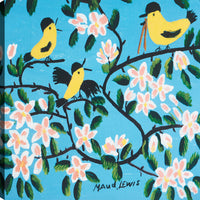 Œuvre d’art murale « Yellow Birds » sur toile - 21 po x 21 po