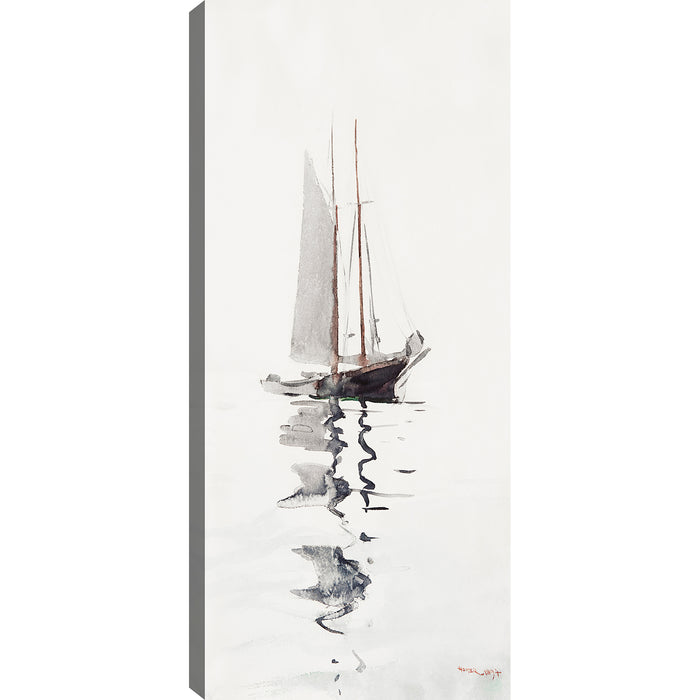 Œuvre d’art murale « Boat Reflection » sur toile - 21 po x 48 po