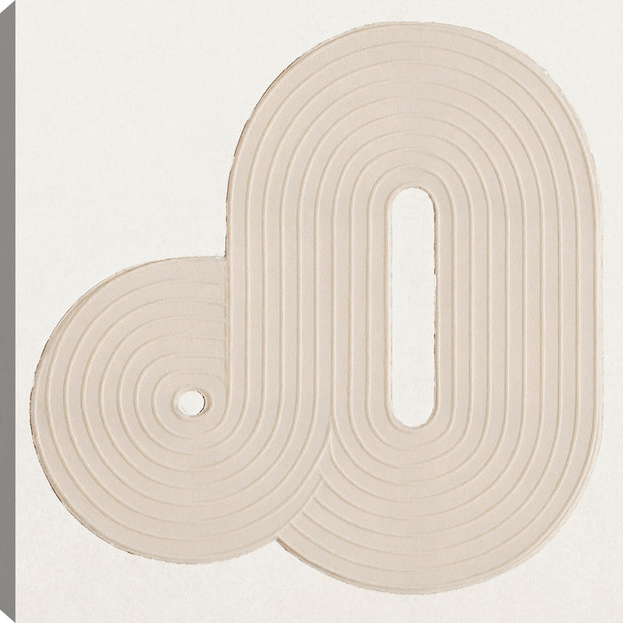 Œuvre d’art murale « Beige Abstract I » sur toile - 24 po x 24 po