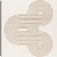  Œuvre d’art murale « Beige Abstract II » sur toile - 24 po x 24 po