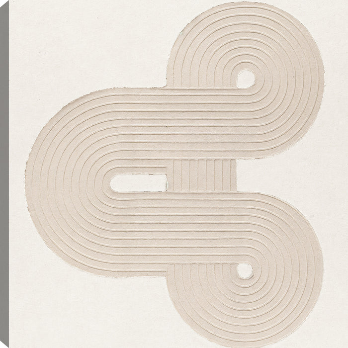 Œuvre d’art murale « Beige Abstract II » sur toile - 24 po x 24 po