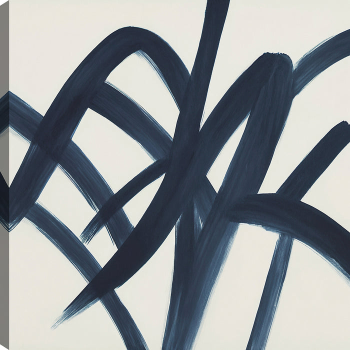 Œuvre d’art murale « Blue Abstract I » sur toile - 24 po x 24 po