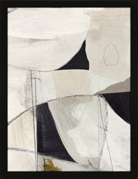  Œuvre d’art encadrée au fini lin « Beige Abstract » - 27 po x 35 po