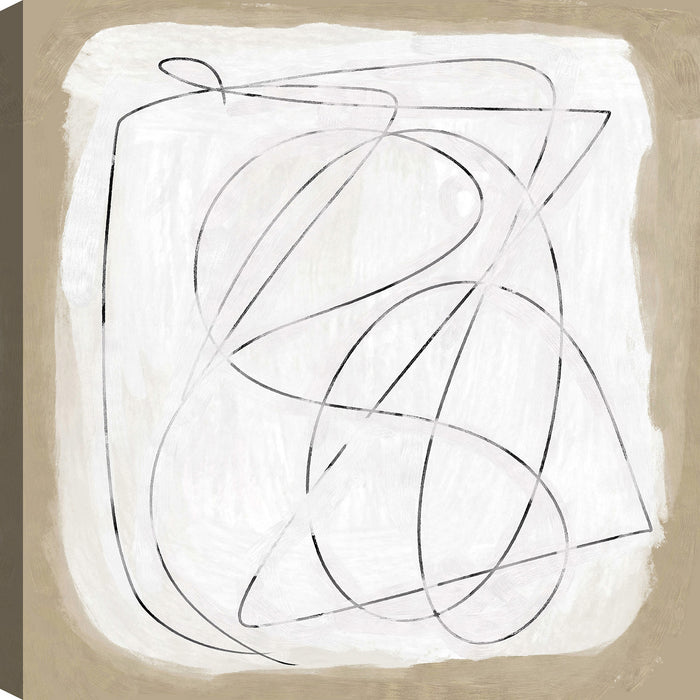 Œuvre d’art murale « Beige Abstract » sur toile - 21 po x 21 po