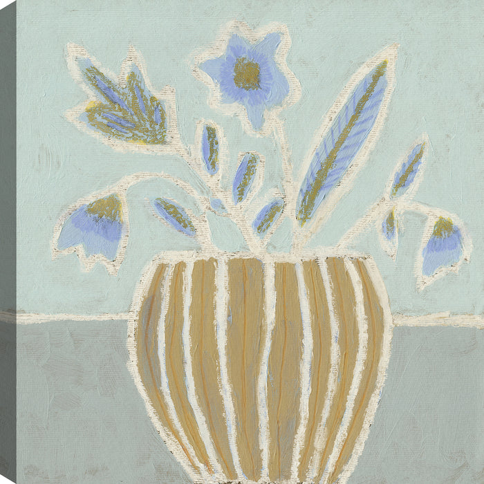 Œuvre d’art murale « Floral Vase » sur toile - 21 po x 21 po