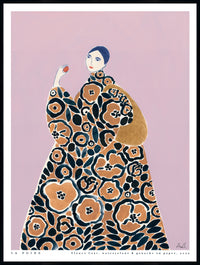 Œuvre d’art encadrée « Flower Coat » sur toile - 31 po x 41 po