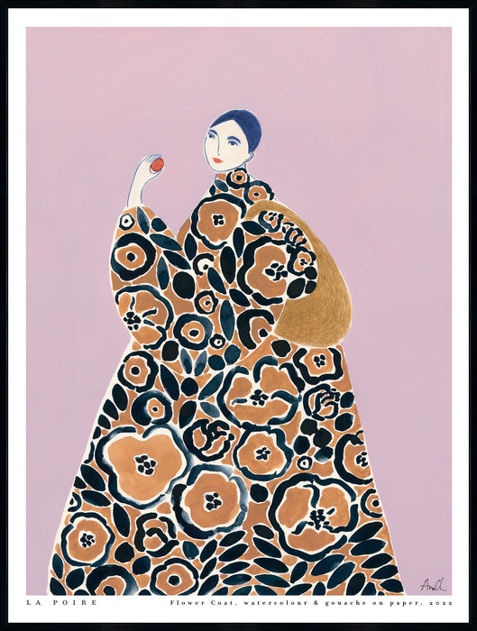 Œuvre d’art encadrée « Flower Coat » sur toile - 31 po x 41 po