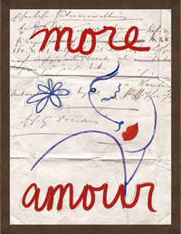  Œuvre d’art encadrée au fini lin « More Amour » - 27 po x 35 po
