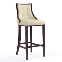 Tabouret bar Fifth Avenue de Manhattan Comfort de 45 po en hêtre - crème et noyer