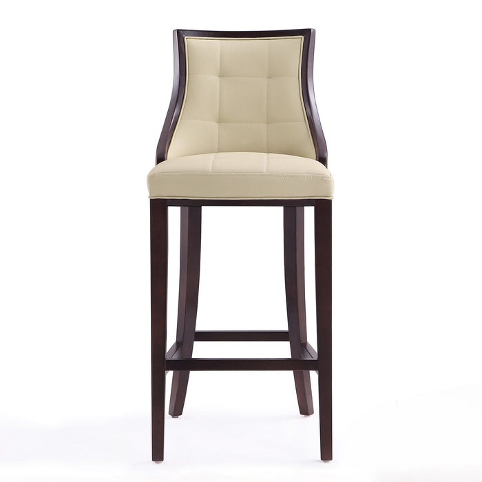 Tabouret bar Fifth Avenue de Manhattan Comfort de 45 po en hêtre - crème et noyer