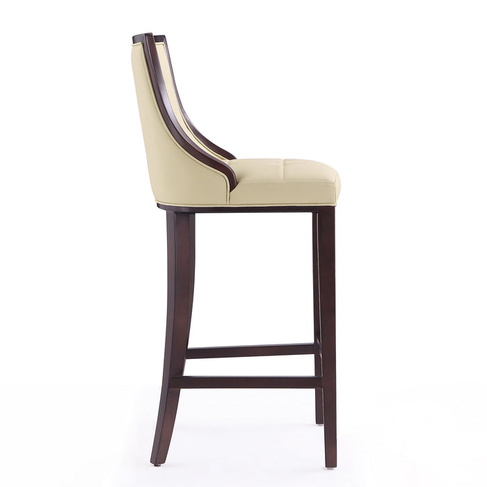 Tabouret bar Fifth Avenue de Manhattan Comfort de 45 po en hêtre - crème et noyer