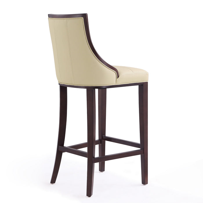 Tabouret bar Fifth Avenue de Manhattan Comfort de 45 po en hêtre - crème et noyer