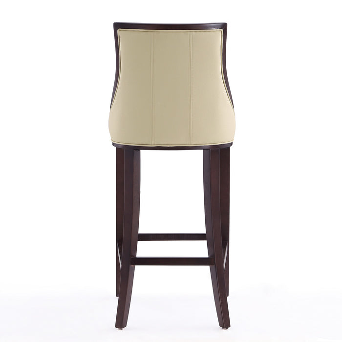 Tabouret bar Fifth Avenue de Manhattan Comfort de 45 po en hêtre - crème et noyer