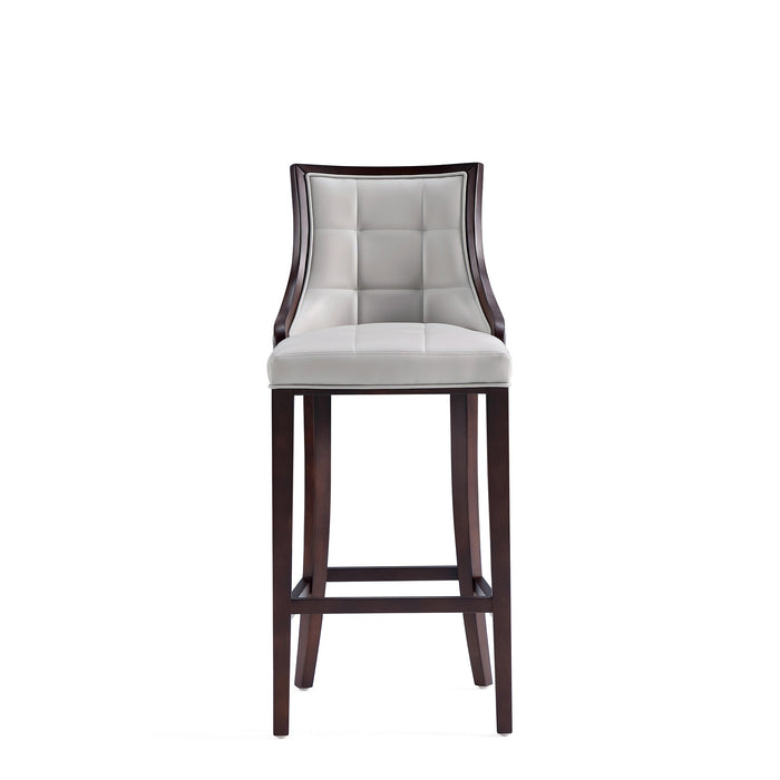 Tabouret bar Fifth Avenue de Manhattan Comfort en similicuir - gris clair