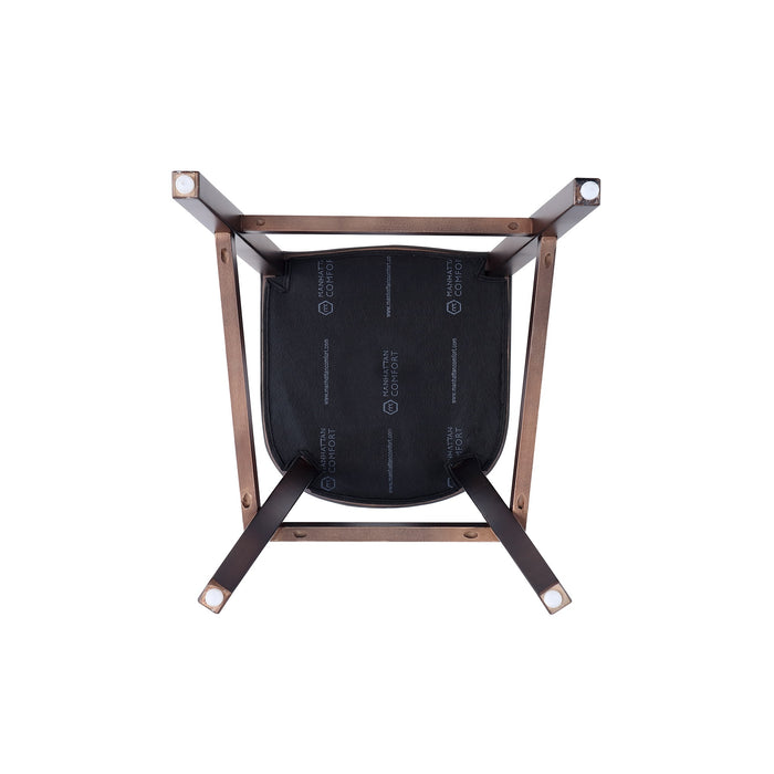 Tabouret bar Fifth Avenue de Manhattan Comfort en similicuir - gris clair