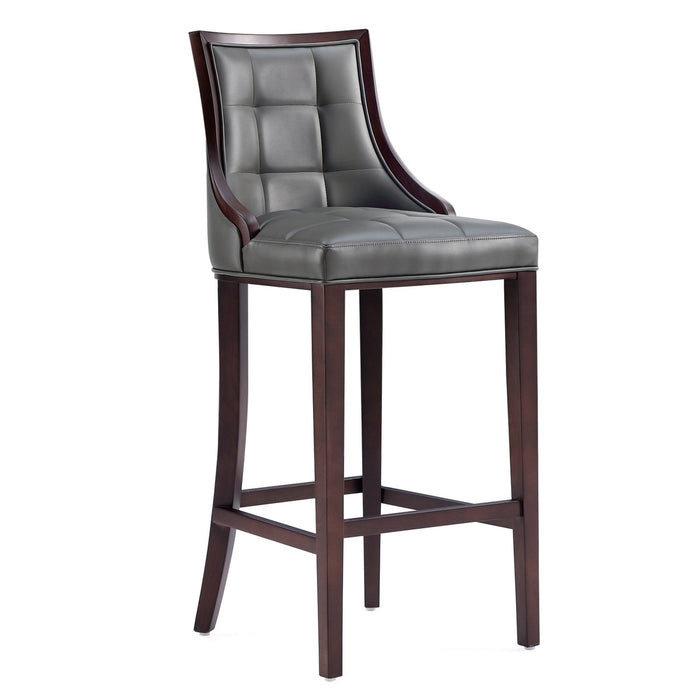 Tabouret bar Fifth Avenue de Manhattan Comfort en similicuir - gris galet