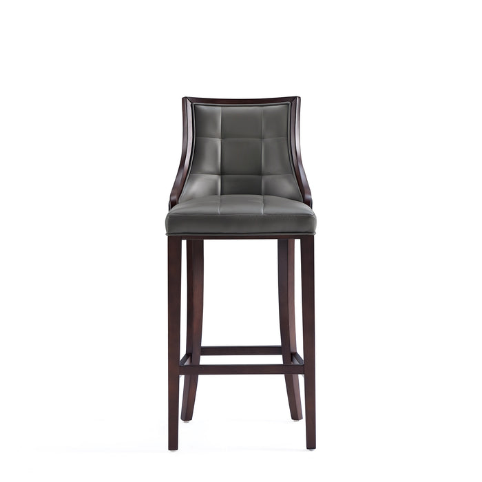 Tabouret bar Fifth Avenue de Manhattan Comfort en similicuir - gris galet
