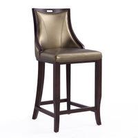 Tabouret bar Emperor de Manhattan Comfort de 41 po en hêtre - bronze et noyer