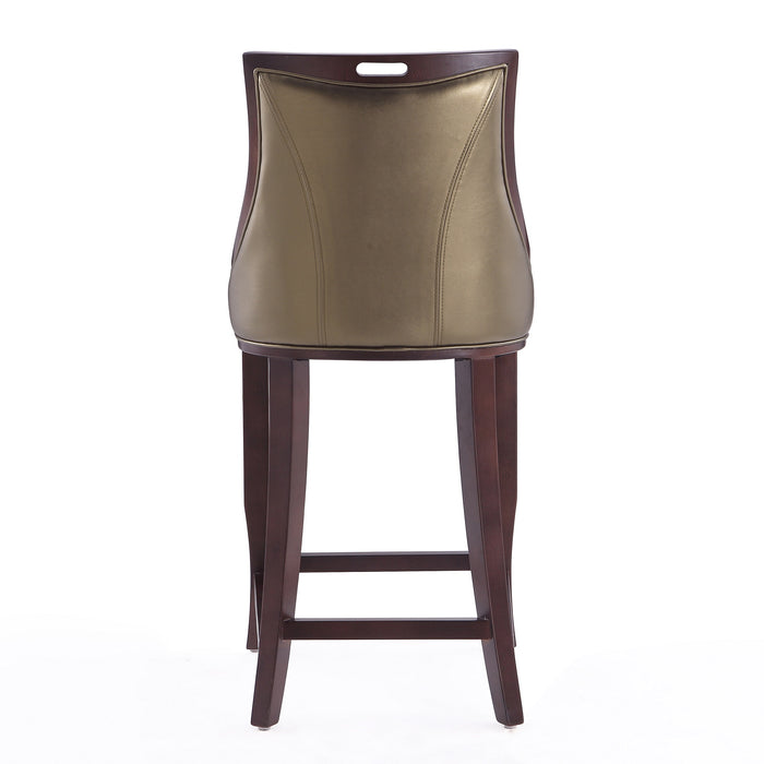 Tabouret bar Emperor de Manhattan Comfort de 41 po en hêtre - bronze et noyer