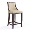 Tabouret bar Emperor de Manhattan Comfort de 41 po en hêtre - crème et noyer