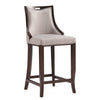 Tabouret bar Emperor de Manhattan Comfort en similicuir - gris clair
