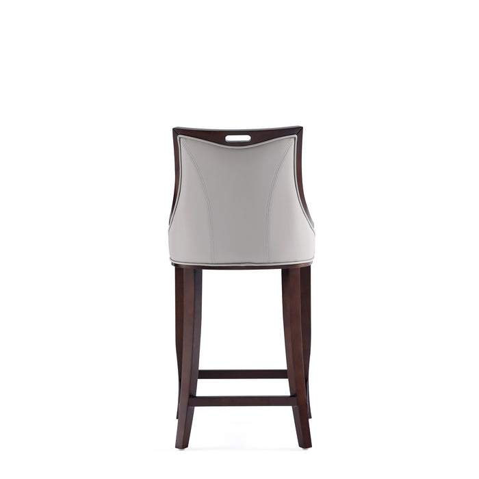 Tabouret bar Emperor de Manhattan Comfort en similicuir - gris clair